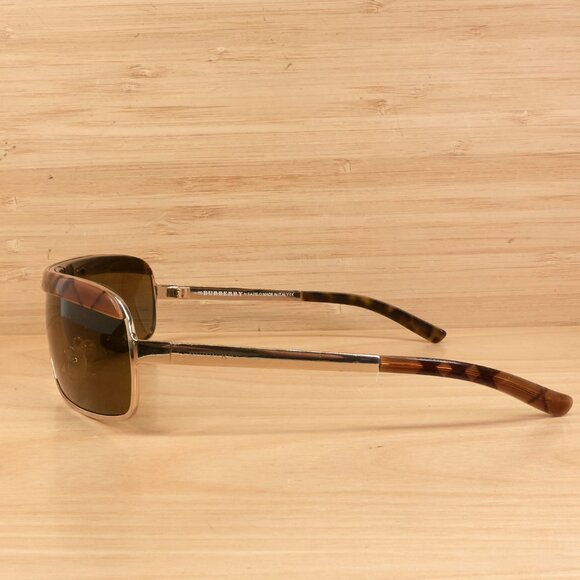 Burberry B8983/SL 7A9 Sunglasses / Brown Shield Wrap / Made in Italy by Safilo - Picture 3 of 10